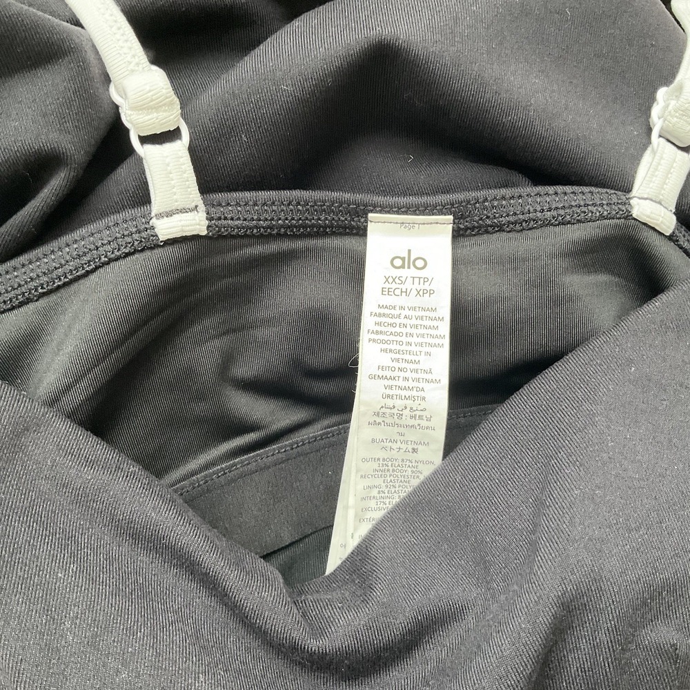 Alo Yoga Airbrush Streamlined Dress Black/White XXS - Picture 8 of 13